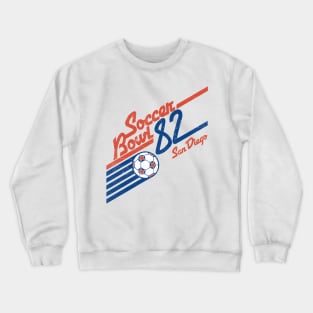 Soccer Bowl 82 Retro Faded Design Crewneck Sweatshirt
